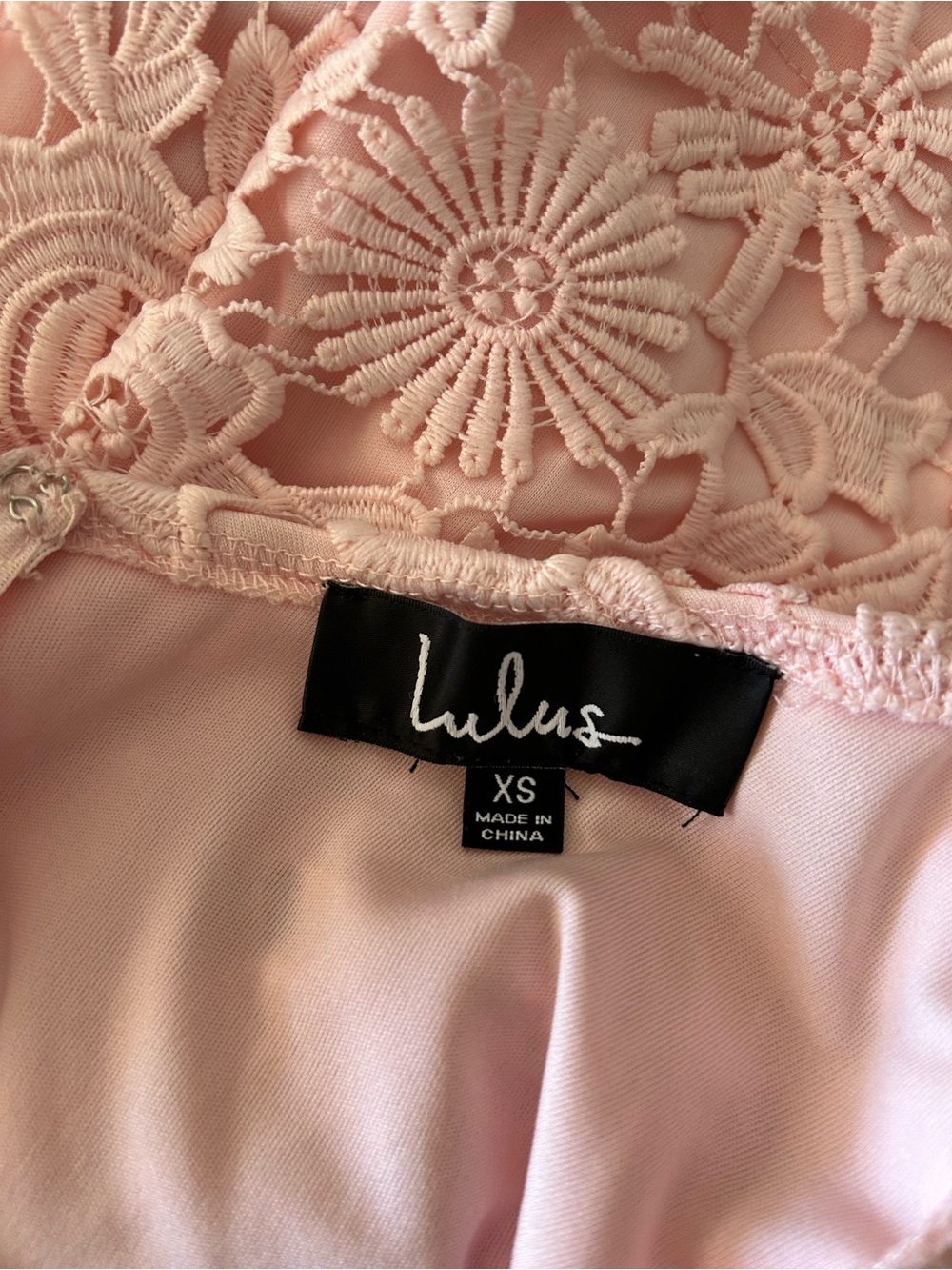 Lulu's Pale Pink Floral Lace Midi Dress - Picture 2 of 3